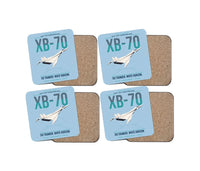 Thumbnail for XB-70A Valkyrie design on light blue 4 pieces set coaster