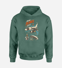 Thumbnail for SIGNAL 616 - How Planes Fly V2 design on green hoodie single side