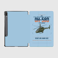 Thumbnail for Bell OH-58D Kiowa Warrior design on light blue samsung tablet tablet case