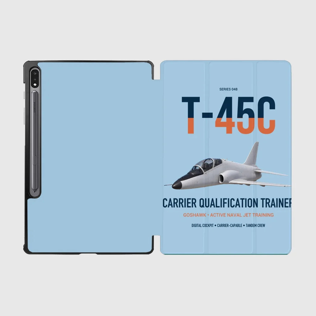 T-45C Goshawk design on light blue samsung tablet tablet case