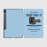 Thumbnail for TRENT XWB-97 design on light blue samsung tablet tablet case