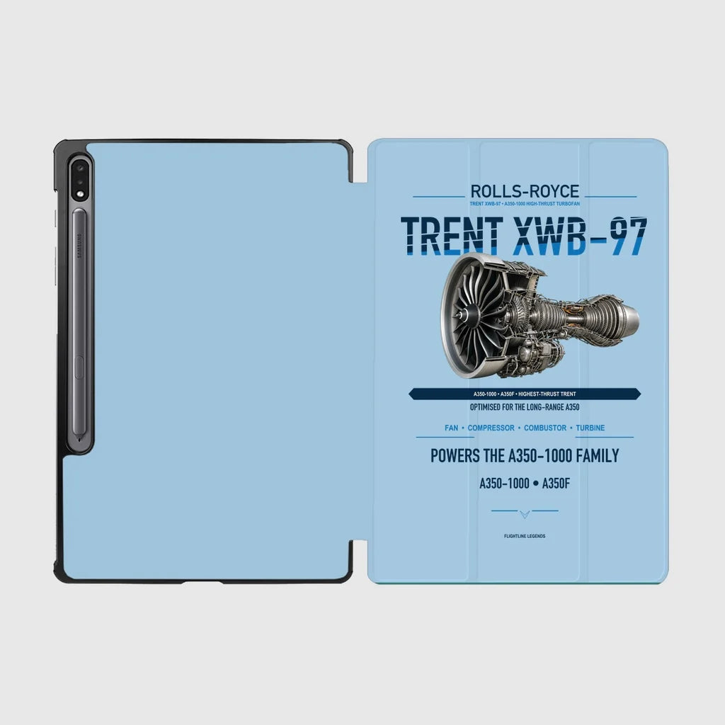 TRENT XWB-97 design on light blue samsung tablet tablet case