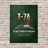 Thumbnail for T-7A Red Hawk vertical canvas print - no frame - dark green background