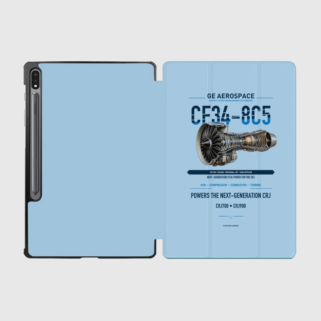 CF34-8C5 design on light blue samsung tablet tablet case
