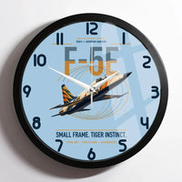Thumbnail for F-5E Tiger II design on light blue framed wall clock