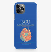Thumbnail for St. George Airport (SGU) design on blue iPhone 16 Pro MagSafe case