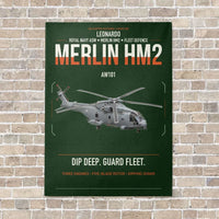 Thumbnail for Leonardo AW101 Merlin HM2 vertical canvas print - no frame - dark green background