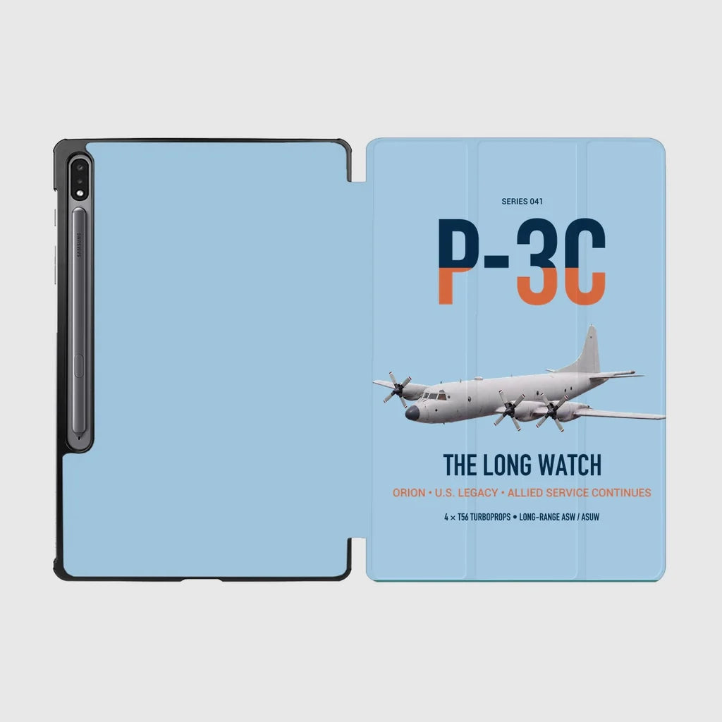 P-3C Orion design on light blue samsung tablet tablet case