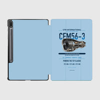 Thumbnail for CFM56-3 design on light blue samsung tablet tablet case