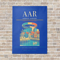 Thumbnail for Aarhus Airport AAR - Canvas No Frame - Blue