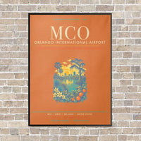 Thumbnail for Orlando International Airport MCO - Canvas Framed - Orange