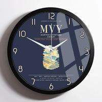 Thumbnail for Martha's Vineyard Airport MVY Wall-Clock Framed - Navy Blue