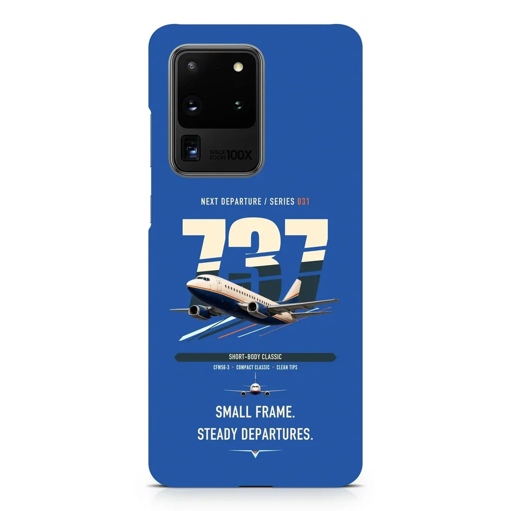 Boeing 737-500 Classic design on samsung case - blue