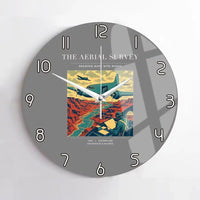 Thumbnail for VINTAGE G4031 - The Aerial Survey - Designed Wall Clocks design on gray no-frame