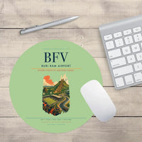 Thumbnail for Buri Ram Airport (BFV) design on light green round mouse pad