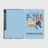 Thumbnail for Boeing P-26A Peashooter design on light blue samsung tablet tablet case