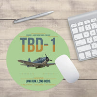 Thumbnail for TBD-1 Devastator design on light green round mouse pad