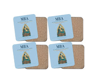 Thumbnail for Moi International Airport (MBA) design on light blue 4 pieces set coaster