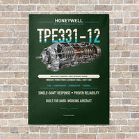 Thumbnail for TPE331-12 vertical canvas print - no frame - dark green background