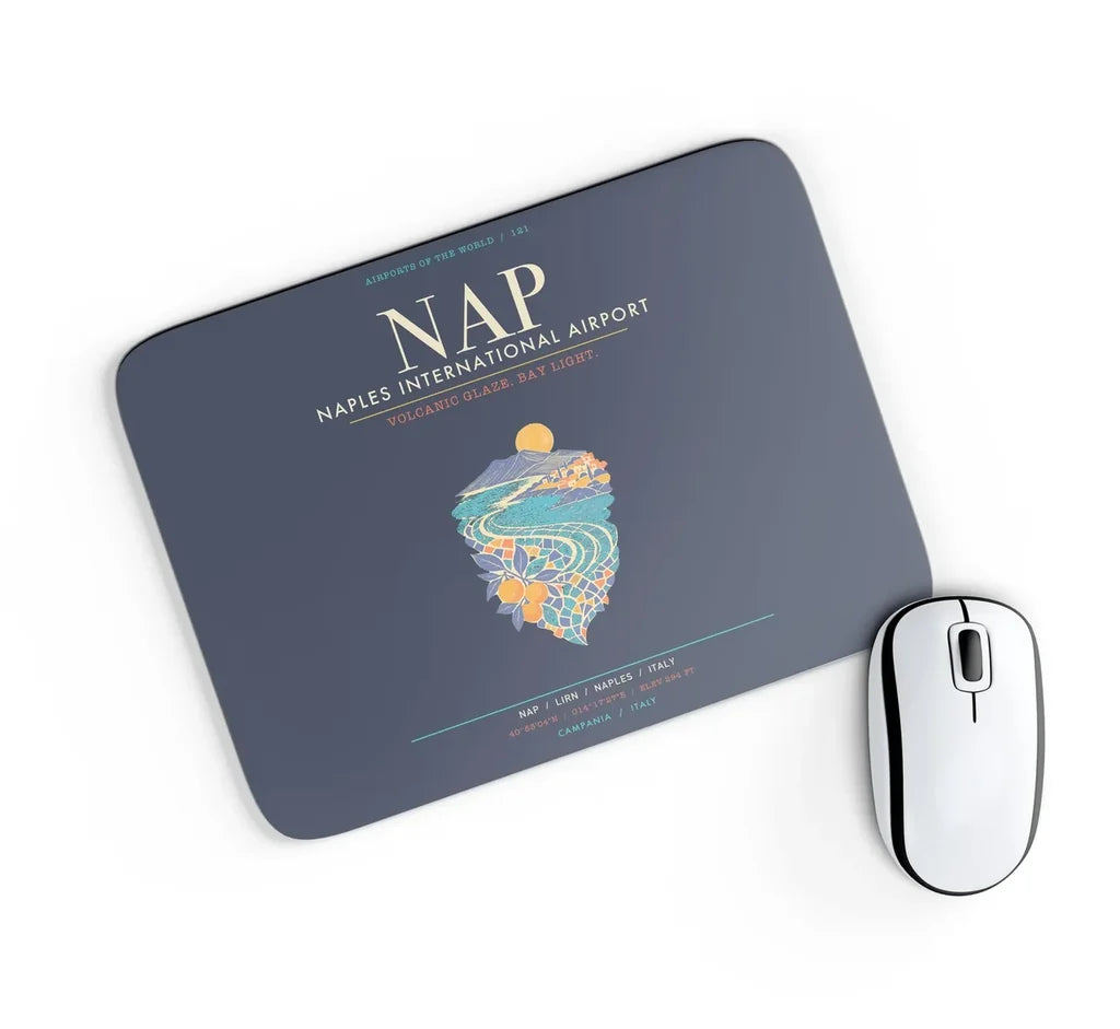 Naples International Airport NAP - Vesuvian Ceramic Current - Navy Blue