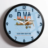 Thumbnail for Albatros D.Va design on light blue framed wall clock