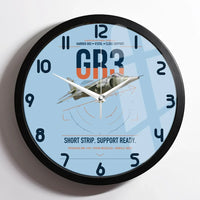 Thumbnail for Hawker Siddeley Harrier GR3 design on light blue framed wall clock