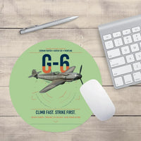 Thumbnail for Messerschmitt Bf 109G-6 design on light green round mouse pad