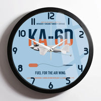 Thumbnail for KA-6D Intruder design on light blue framed wall clock