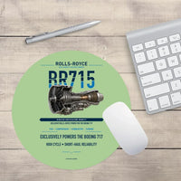Thumbnail for BR715 design on light green round mouse pad
