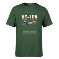 Thumbnail for KC-10A EXTENDER design on dark green double-side t-shirt, single-side print