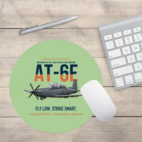 Thumbnail for AT-6E Wolverine Light Attack design on light green round mouse pad