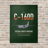 Thumbnail for Transall C-160D vertical canvas print - no frame - dark green background