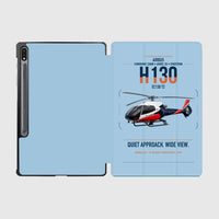 Thumbnail for Airbus H130 design on light blue samsung tablet tablet case