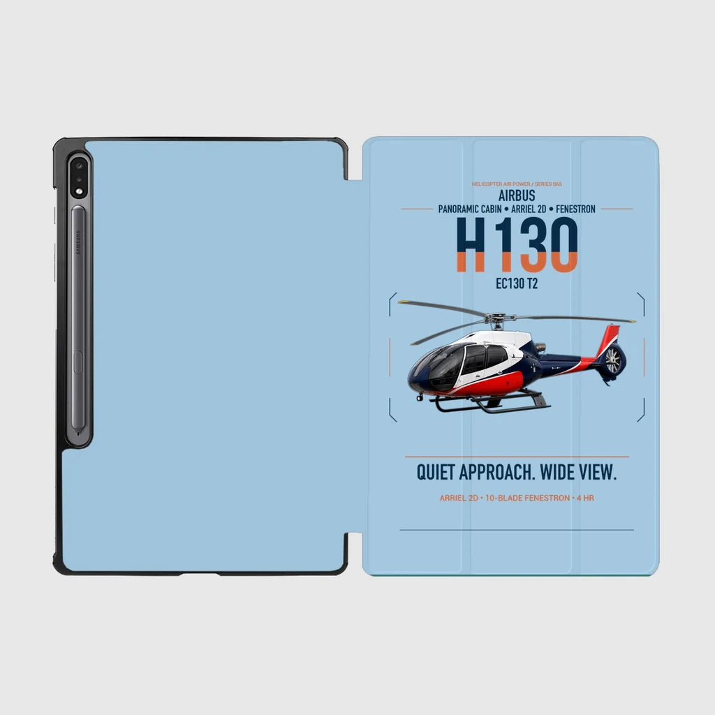 Airbus H130 design on light blue samsung tablet tablet case