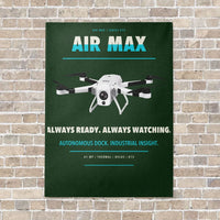 Thumbnail for Percepto Air Max vertical canvas print - no frame - dark green background
