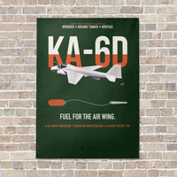 Thumbnail for KA-6D Intruder vertical canvas print - no frame - dark green background