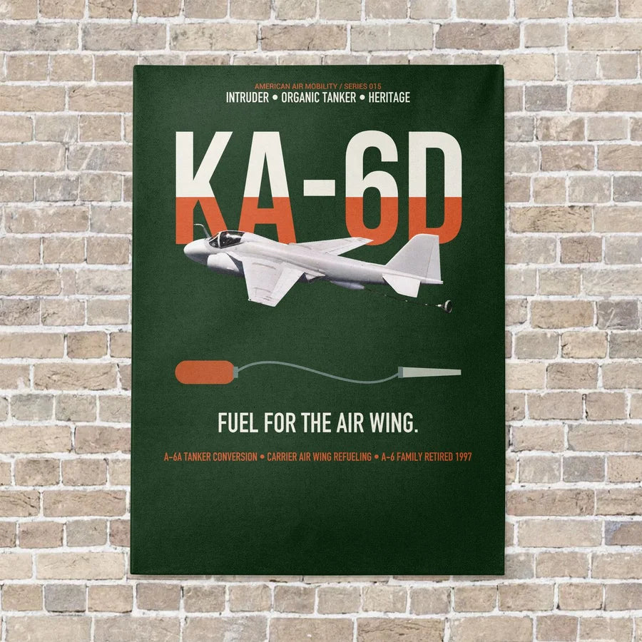 KA-6D Intruder vertical canvas print - no frame - dark green background