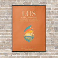 Thumbnail for Murtala Muhammed International Airport LOS - Canvas Framed - Orange