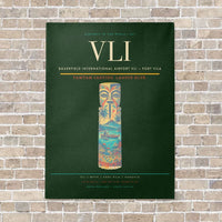 Thumbnail for Bauerfield International Airport VLI — Port Vila vertical canvas print - no frame - dark green background