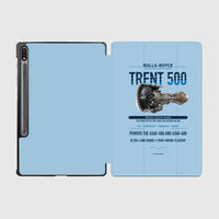 Thumbnail for TRENT 500 design on light blue samsung tablet tablet case