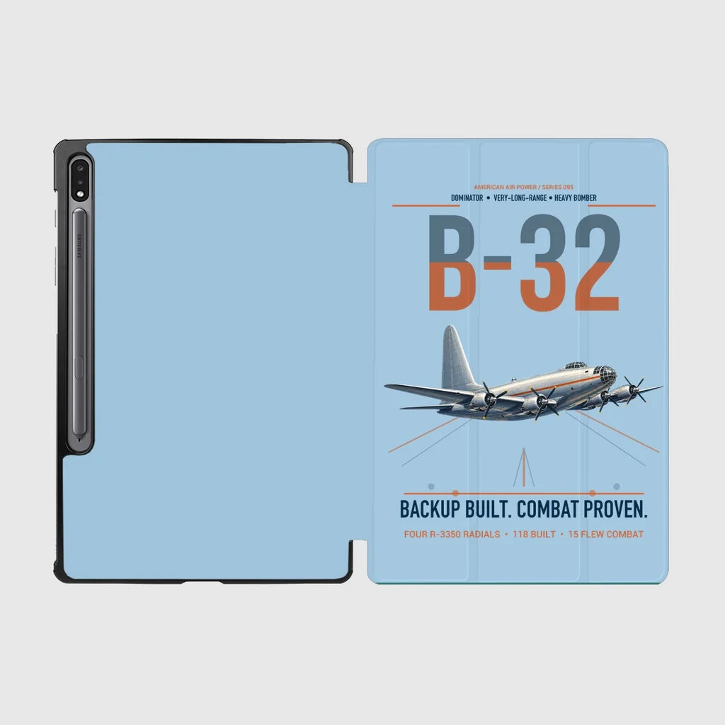 B-32 Dominator design on light blue samsung tablet tablet case
