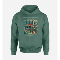 Thumbnail for VINTAGE G4127 - The Heliport Downtown - Premium Hoodie design on green premium