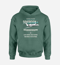 Thumbnail for Cessna Citation Sovereign+ design on green double-side hoodie, single-side print