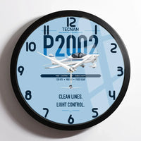 Thumbnail for Tecnam P2002 Sierra MkII design on light blue framed wall clock