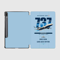 Thumbnail for Boeing 737 MAX 9 design on light blue samsung tablet tablet case