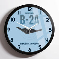 Thumbnail for B-2A Spirit design on light blue framed wall clock