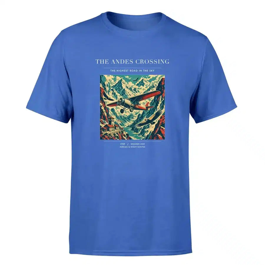 VINTAGE G4021 - The Andes Crossing - Premium T-Shirt design on blue premium t shirt