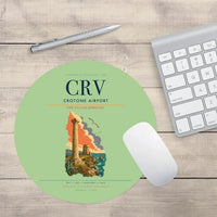 Thumbnail for Crotone Airport (CRV) design on light green round mouse pad