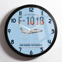 Thumbnail for F-101B Voodoo design on light blue framed wall clock