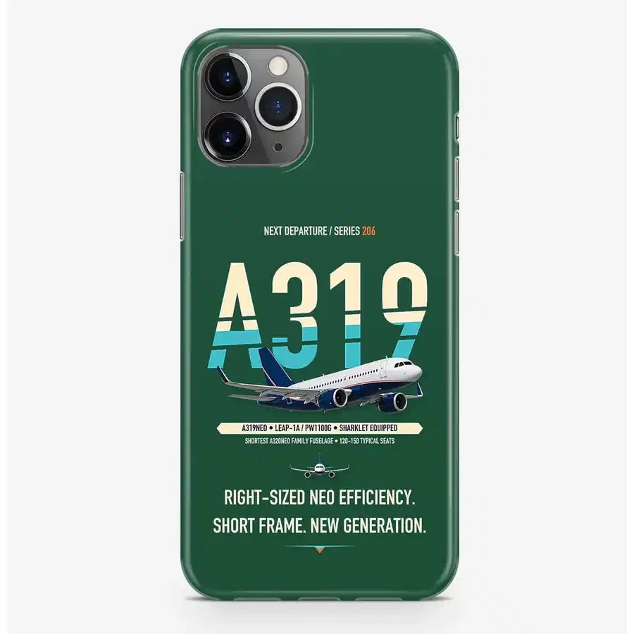 Airbus A319neo Case ProMax design on dark green iphone case promax